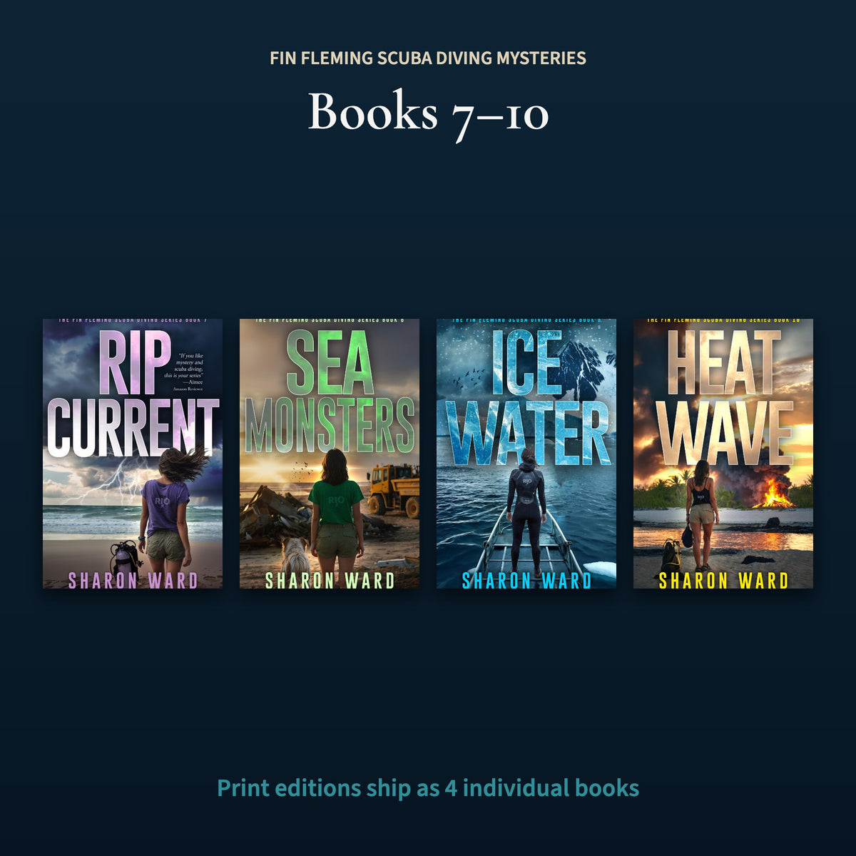 Fin Fleming Scuba Diving Mysteries Books 7-10 covers