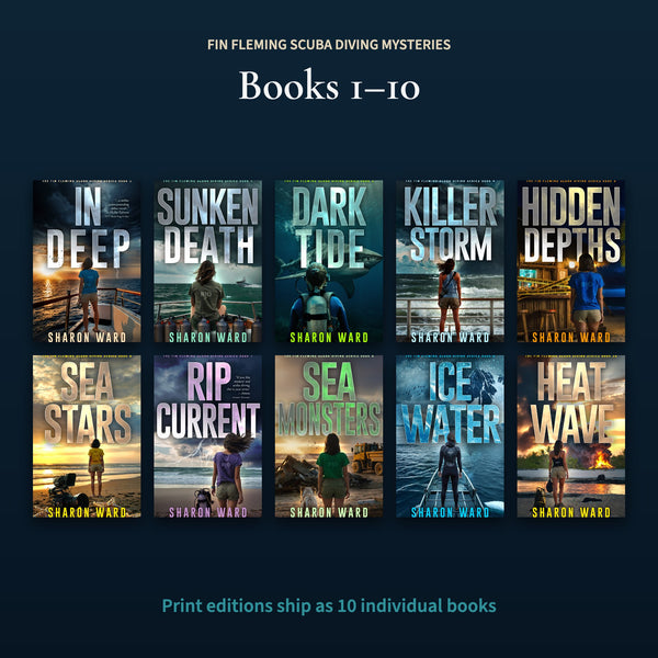 All ten Fin Fleming Scuba Diving Mysteries covers