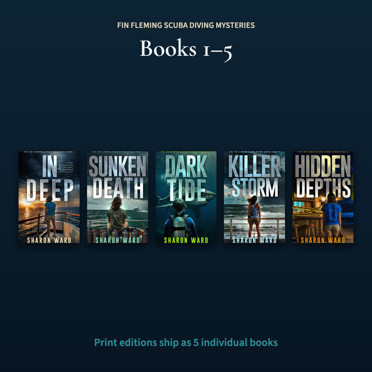 Fin Fleming Scuba Diving Mysteries Books 1-5 covers